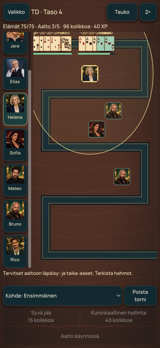 Canasta Bonanza TD -pelinäkymä